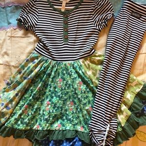 Matilda Jane dress and leggings size 6